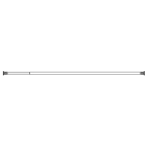 Croydex 8' 6" Telescopic White Shower Rod 3 Croydex 8' 6" Telescopic White Shower Rod - Image 3