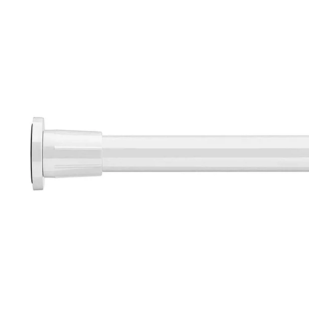 Croydex 8' 6" Telescopic White Shower Rod 2 Croydex 8' 6" Telescopic White Shower Rod - Image 2