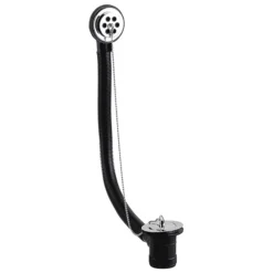 Nuie Bath Waste & Overflow With Brass Plug & Ball Chain - Chrome