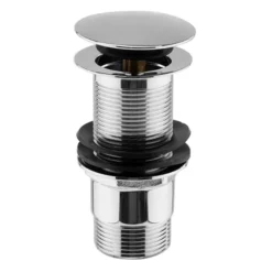 Chrome Unslotted Extended Tail Click Clack Basin Waste