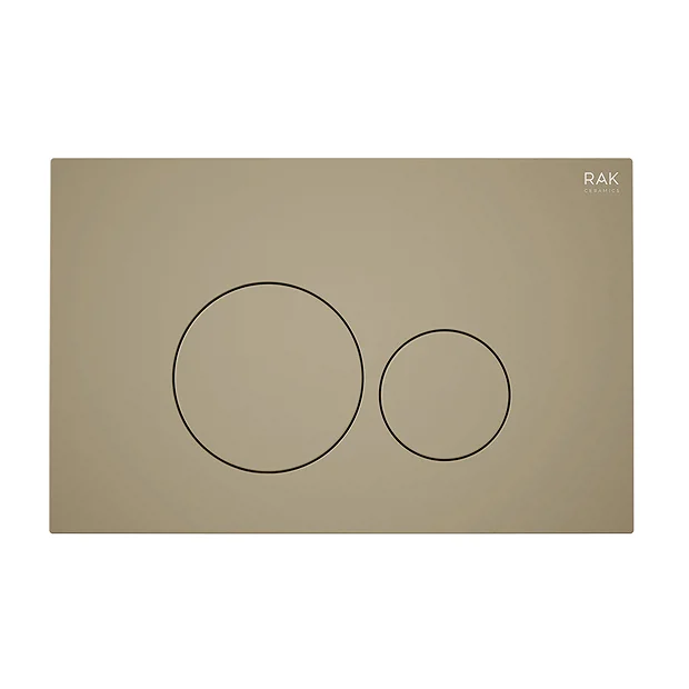 RAK Ecofix Matt Cappuccino Dual Flush Plate With Round Buttons 1 RAK Ecofix Matt Cappuccino Dual Flush Plate With Round Buttons