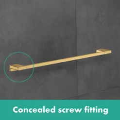 Hansgrohe AddStoris Polished Gold Optic Single Towel Rail -Bathroom Accessories gold lifestyle