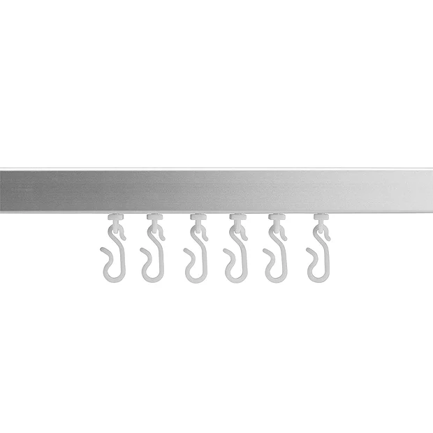 Croydex Slenderline Silver Shower Rail Kit 3 Croydex Slenderline Silver Shower Rail Kit - Image 3