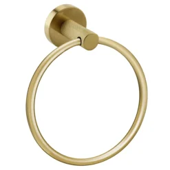 Arezzo Industrial Style Brushed Brass Round Towel Ring -Bathroom Accessories isbbtr d2
