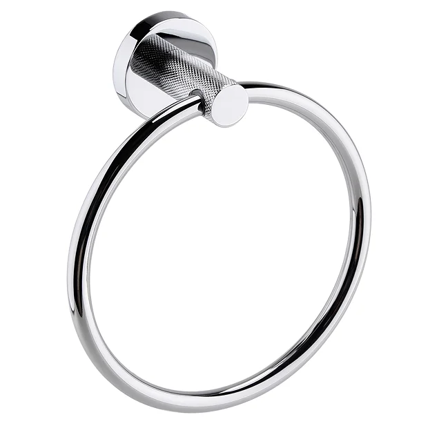 Arezzo Industrial Style Chrome Round Towel Ring 1 Arezzo Industrial Style Chrome Round Towel Ring