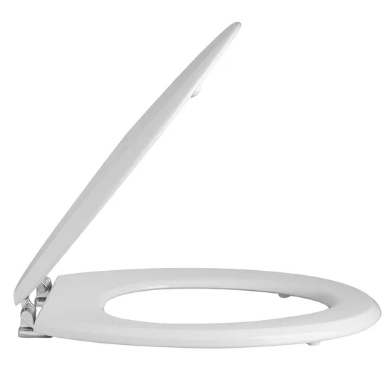 Nuie - Traditional Round Wooden Seat, Bottom-fix - Chrome Hinges 1 Nuie - Traditional Round Wooden Seat, Bottom-fix - Chrome Hinges