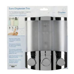 Croydex Euro Soap Dispenser Trio - Chrome