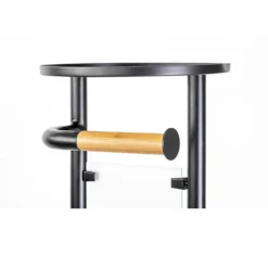 Croydex Matt Black & Bamboo Multi-Function Toilet Butler