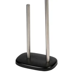 Premia Black Free Standing Toilet Roll & Spare Paper Holder