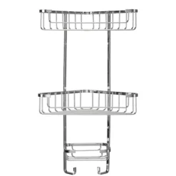 Croydex Stainless Steel 3-Tier Corner Basket 7 Croydex Stainless Steel 3-Tier Corner Basket -Bathroom Accessories qm392841ai2