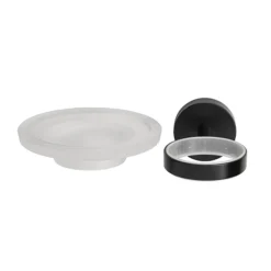 Croydex Black Epsom Flexi-Fix Soap Dish & Holder
