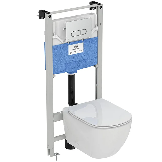 Ideal Standard Oleas P1 Matt Chrome Pneumatic Dual Flush Plate 4 Ideal Standard Oleas P1 Matt Chrome Pneumatic Dual Flush Plate - Image 4