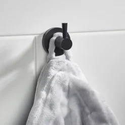 Bristan Black Round Robe Hook -Bathroom Accessories rdhookblk d1