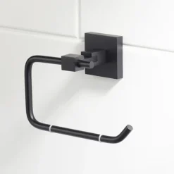 Bristan Black Square Toilet Roll Holder 5 Bristan Black Square Toilet Roll Holder -Bathroom Accessories rdrollblk d1