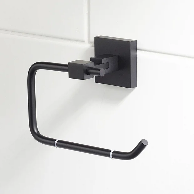 Bristan Black Square Toilet Roll Holder 3 Bristan Black Square Toilet Roll Holder - Image 3