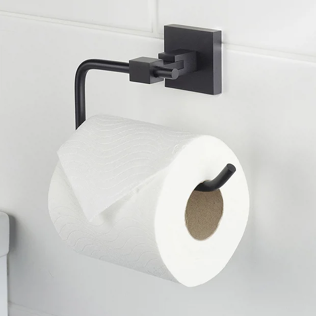 Bristan Black Square Toilet Roll Holder 1 Bristan Black Square Toilet Roll Holder