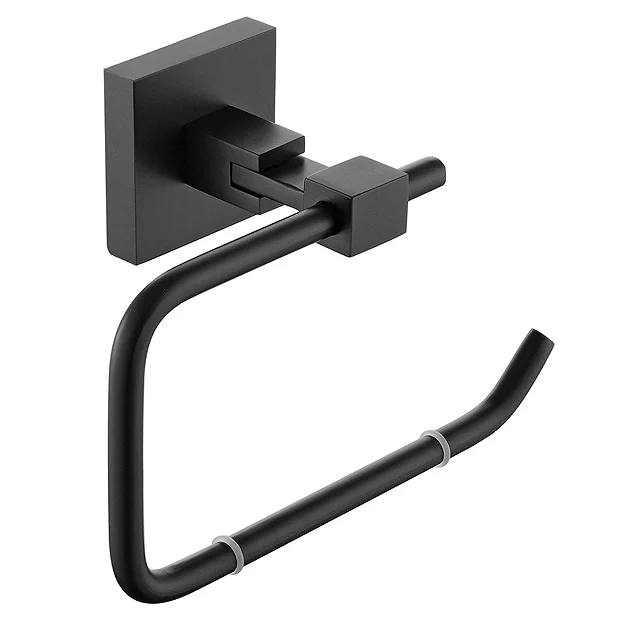Bristan Black Square Toilet Roll Holder 2 Bristan Black Square Toilet Roll Holder - Image 2