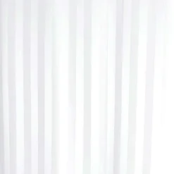 Satin Stripe Shower Curtain W1800 X H1800mm With Curtain Rings - White