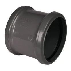 FloPlast 110mm Anthracite Grey Double Socket Pipe Coupling