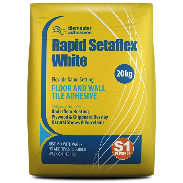 Tilemaster Adhesives - 20kg Rapid Setaflex Floor & Wall Tile Adhesive - White 1 Tilemaster Adhesives - 20kg Rapid Setaflex Floor & Wall Tile Adhesive - White