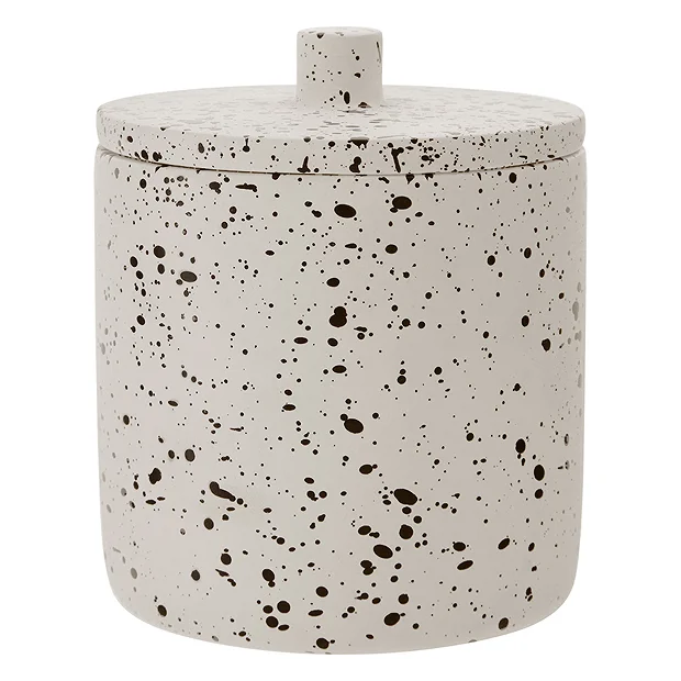 Turin Concrete Cotton Jar With Lid 2 Turin Concrete Cotton Jar With Lid - Image 2