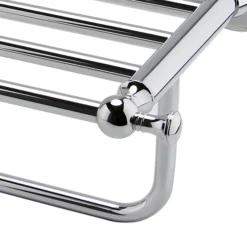 Traditional Chrome Wall Mounted Double Towel Shelf