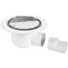 McAlpine 50mm Water Seal Trapped Gully With Polished Stainless Steel Cover Plate