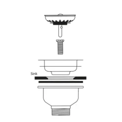 Venice Gun Metal Basket Strainer Kitchen Sink Waste