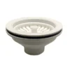 Venice Matt White Plastic Basket Strainer Kitchen Sink Waste