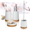 Wenko Bamboo Ceramic Bathroom Accessories Set