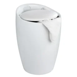 Wenko - Candy Laundry Bin & Bath Stool - White 6 Wenko - Candy Laundry Bin & Bath Stool - White -Bathroom Accessories wenkocandylaundrybinbathstoolwhite20631100d1