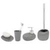Wenko Pebble Stone Grey Bathroom Accessories Set