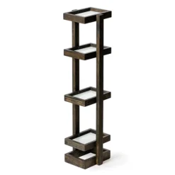 Wooden Freestanding Storage Shelves Dark Oak -Bathroom Accessories wfssdo d1