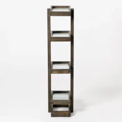 Wooden Freestanding Storage Shelves Dark Oak -Bathroom Accessories wfssdo d2