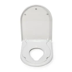 Croydex Hilier D-Shape Stick 'n' Lock Family Toilet Seat -Bathroom Accessories wl112322h d1