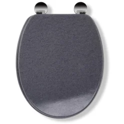 Croydex Flexi-Fix Dove Granite Effect Anti-Bacterial Toilet Seat -Bathroom Accessories wl601931hai4