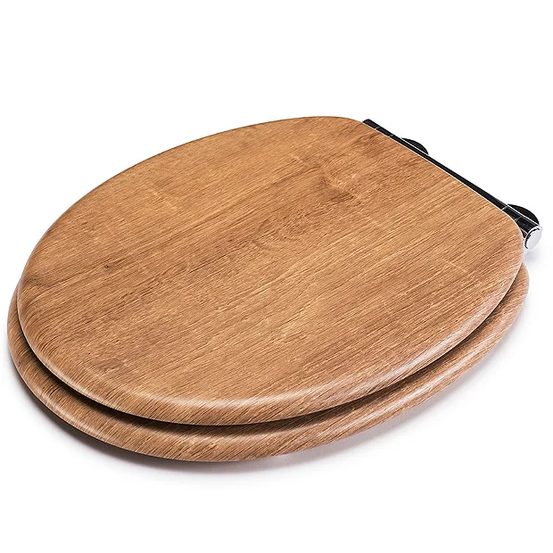 Croydex Flexi-Fix Ontario Teak Effect Anti-Bacterial Toilet Seat With Soft Close And Quick Release 3 Croydex Flexi-Fix Ontario Teak Effect Anti-Bacterial Toilet Seat With Soft Close And Quick Release - Image 3
