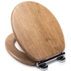 Croydex Flexi-Fix Ontario Teak Effect Anti-Bacterial Toilet Seat With Soft Close And Quick Release 9 Croydex Flexi-Fix Ontario Teak Effect Anti-Bacterial Toilet Seat With Soft Close And Quick Release -Bathroom Accessories wl602086hai2