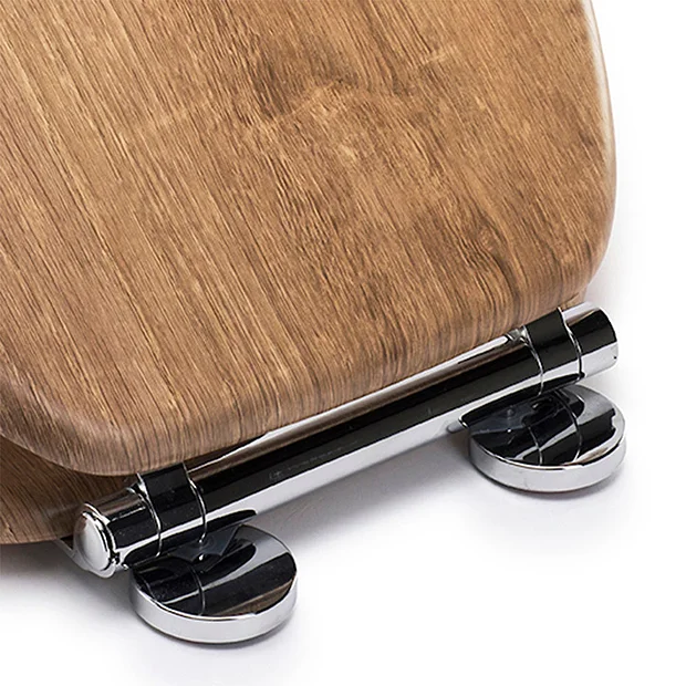 Croydex Flexi-Fix Ontario Teak Effect Anti-Bacterial Toilet Seat With Soft Close And Quick Release 6 Croydex Flexi-Fix Ontario Teak Effect Anti-Bacterial Toilet Seat With Soft Close And Quick Release - Image 6