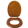 Croydex Flexi-Fix Davos Antique Effect Solid Pine Anti-Bacterial Toilet Seat