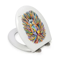 Croydex Lewis McZoo Flexi-Fix Toilet Seat By Steven Brown Art -Bathroom Accessories wl604322h d1