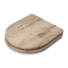 Croydex Varese Grey Oak Effect D-Shaped Flexi-Fix Toilet Seat With Soft Close And Quick Release