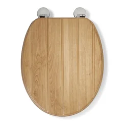 Croydex Tramonti Oak Effect Flexi-Fix Toilet Seat -Bathroom Accessories wl610576h d1