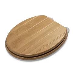Croydex Tramonti Oak Effect Flexi-Fix Toilet Seat -Bathroom Accessories wl610576h d3