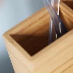 Wooden Toothbrush Holder Bamboo -Bathroom Accessories wthbb d4